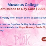 Admissions to Day Care 2026